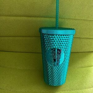 NEW Starbucks teal studded 16oz tumbler